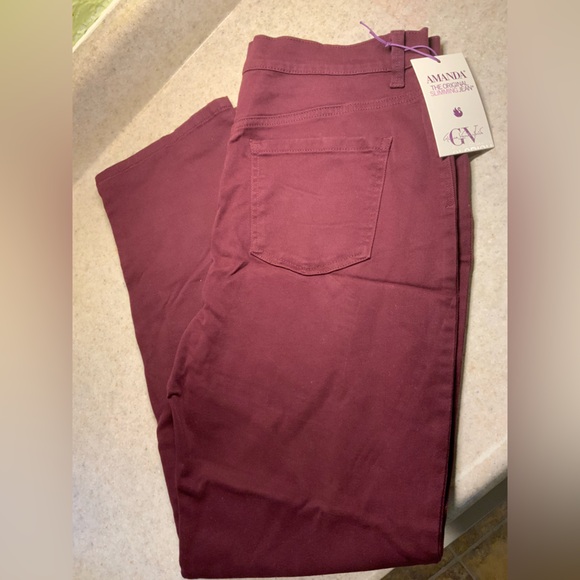 Gloria Vanderbilt Denim - Gloria Vanderbilt Burgundy Pants